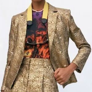 Derek Lam Metallic Gold Blazer